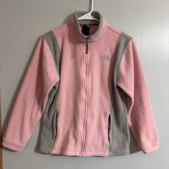 The North Face Pink and Gray Fleece Jacket Size Large - Picture 1 of 9